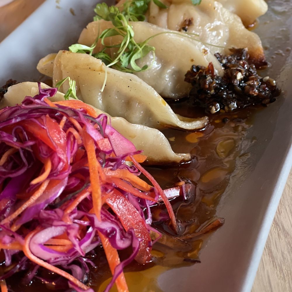 Ghostwriter Public House - Beef and pork pot stickers. With a little heat, they're tasty. - New American Near Me - Johnstown, Ohio Ghostwriter Public House - Beef and pork pot stickers. With a little heat, they're tasty. - New American Near Me - Johnstown, Ohio