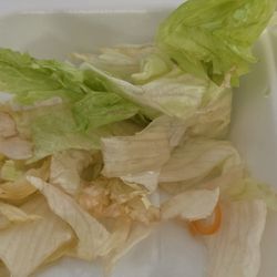 Tako Yaki - The caption box asks "What's in this photo?" No clue. Was hoping it was the lettuce i ordered.