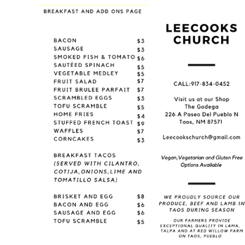 Godega - a menu for a restaurant - Delis Near Me - Taos, New Mexico Godega - a menu for a restaurant - Delis Near Me - Taos, New Mexico