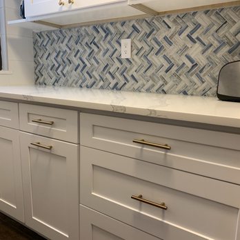 Home Art Tile Kitchen & Bath - white cabinets with marble countertops - Kitchen & Bath Near Me - Woodside, New York