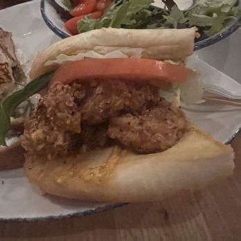 Tupelo Honey - Shrimp Po'Boy ( well half of the sandwich) - Southern Near Me - Omaha, Nebraska Tupelo Honey - Shrimp Po'Boy ( well half of the sandwich) - Southern Near Me - Omaha, Nebraska