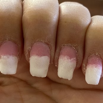 Lovely Nails - This is her idea of ombré French.. - Nail Salons Near Me - Corona, California