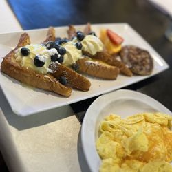 Mon Amie Morning Cafe - French toast and scrambled eggs.