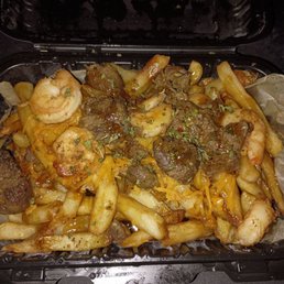 Honey Garlic Steak and Shrimp Fries. Honey Garlic Steak and Shrimp Fries.