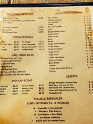 Menu photo 6 La Rueda Fort Worth, TX