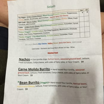 Prospect Pizza - Menu from June 2015 - Pizza Near Me - Prospect, Oregon