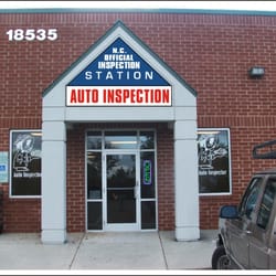 Auto Inspector - 18535 Old Statesville Rd, across from Bailey Road park