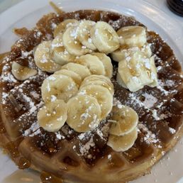Loaded Topped Belgian waffles Loaded Topped Belgian waffles