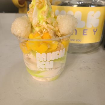 Miruku Creamery - Mango shaved ice. An ode to Thailand and SE Asia. - Ice Cream & Frozen Yogurt Near Me - McKinney, Texas