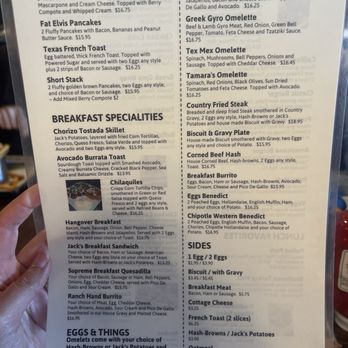 Jack's Place - Menu - Breakfast & Brunch Near Me - Leona Valley, California
