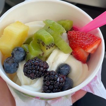 Sweet Frog - Coconut ice cream with fresh assorted fruits - Ice Cream & Frozen Yogurt Near Me - Quincy, Massachusetts
