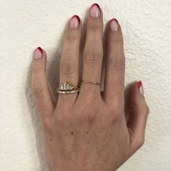 Diamonds Forever - Art deco inspired engagement ring and wedding band from Diamonds Forever - Jewelry Near Me - La Mesa, California