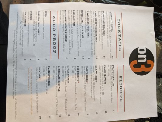 Menu photo 6 Evan Williams Bourbon Experience Louisville, KY