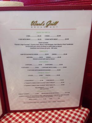 Menu photo 6 Ward's Grill Saluda, NC