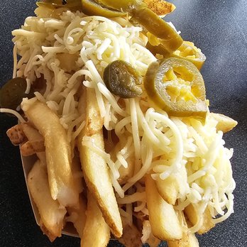 Super Duper Burgers - Cheesy but not melted jalapeño fries. - Burgers Near Me - Novato, California