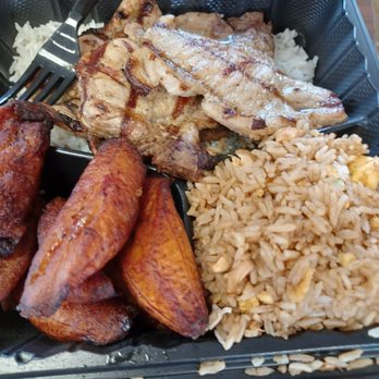 Sardi's Pollo A La Brasa - Pork chops(3) plate with white rice, plantains, and fried rice, $15.25. - Peruvian Near Me - Glen Burnie, Maryland Sardi's Pollo A La Brasa - Pork chops(3) plate with white rice, plantains, and fried rice, $15.25. - Peruvian Near Me - Glen Burnie, Maryland