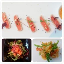 ICHI - Geschroeide tonijn/ sashimi sarada/ scampi met 5-kruiden - sushi and sashimi - Asian Fusion Near Me - Antwerp, VAN