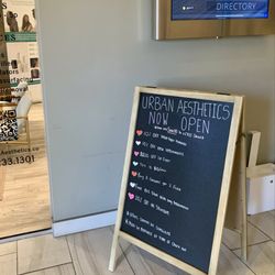 North Valley Women's Care - Urban Aesthetics specials menu board