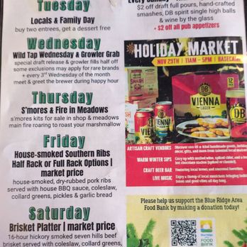 Devils Backbone Brewing Company - Menu Nov 2025 - American Near Me - Roseland, Virginia