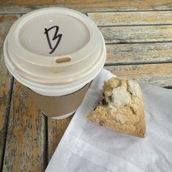Java Beach Cafe - Scone and Butterscotch Latte