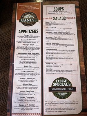 Menu photo 1 Ganly's Pub & Restaurant Sinking Spring, PA