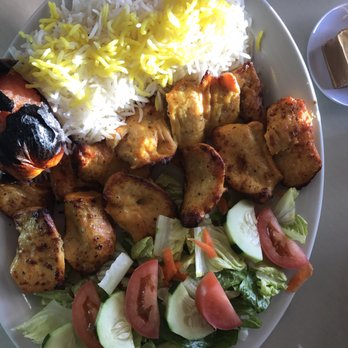 Soroush - Chicken Skewer lunch special. Delicious! I ordered extra chicken. - Persian/Iranian Near Me - Las Vegas, Nevada