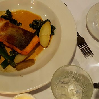 Le Rivage - Seared crispy salmon with sauce Dijonaise (April 2019) - French Near Me - New York, New York Le Rivage - Seared crispy salmon with sauce Dijonaise (April 2019) - French Near Me - New York, New York