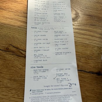 Bartaco Chastain Park - Menu - Mexican Near Me - Atlanta, Georgia