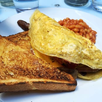 J+A Café - Omelette with a side of beans and toast - Coffee & Tea Near Me - London, XGL