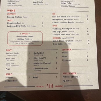 Mad Bene - Drink Menu - Italian Near Me - Kapolei, Hawaii Mad Bene - Drink Menu - Italian Near Me - Kapolei, Hawaii