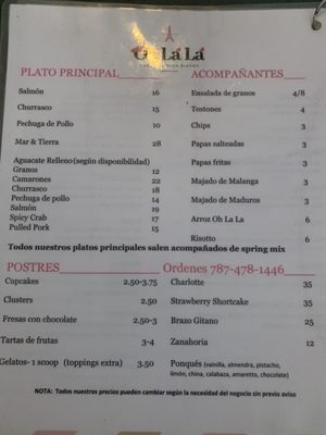 Menu photo 3 Oh La La Coffee & Wine Bistro Juncos, PR