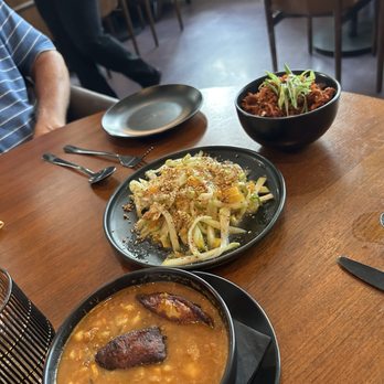 Okan - Red red stew, chayote salad, jollof rice - African Near Me - Bluffton, South Carolina