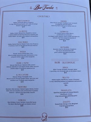 Menu photo 1 Funke Beverly Hills, CA