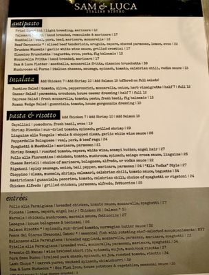 Menu photo 1 Sam & Luca Italian Bistro Mesa, AZ