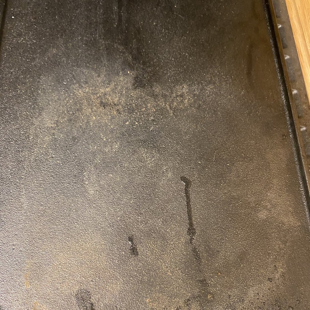 Lemon Cleaning - Cast iron griddle, which has soap and water used on it and wasn't dried off, leaving it to rust. - Home Cleaning Near Me Lemon Cleaning - Cast iron griddle, which has soap and water used on it and wasn't dried off, leaving it to rust. - Home Cleaning Near Me