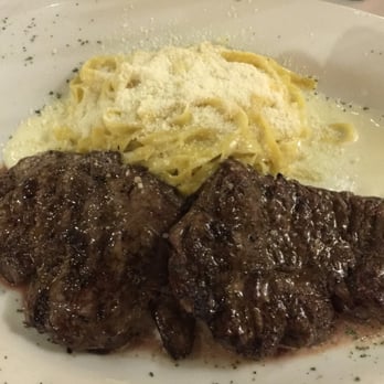 Osteria Vecchio Piemonte - Skirt steak. :) The boy swapped the veggies/potato side for fettuccine :3 - Italian Near Me - Miami, Florida Osteria Vecchio Piemonte - Skirt steak. :) The boy swapped the veggies/potato side for fettuccine :3 - Italian Near Me - Miami, Florida