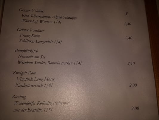 Menu photo 1 Zum Mittelpunkt der Welt Vienna, 9 Menu photo 1 Zum Mittelpunkt der Welt Vienna, 9