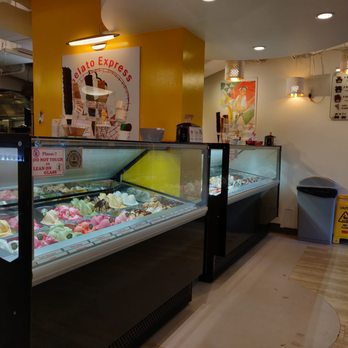 Gelato Express - Interior. Lots of flavors. - Ice Cream & Frozen Yogurt Near Me - Vancouver, British Columbia