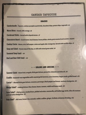 Menu photo 4 Gander Taphouse Loomis, CA