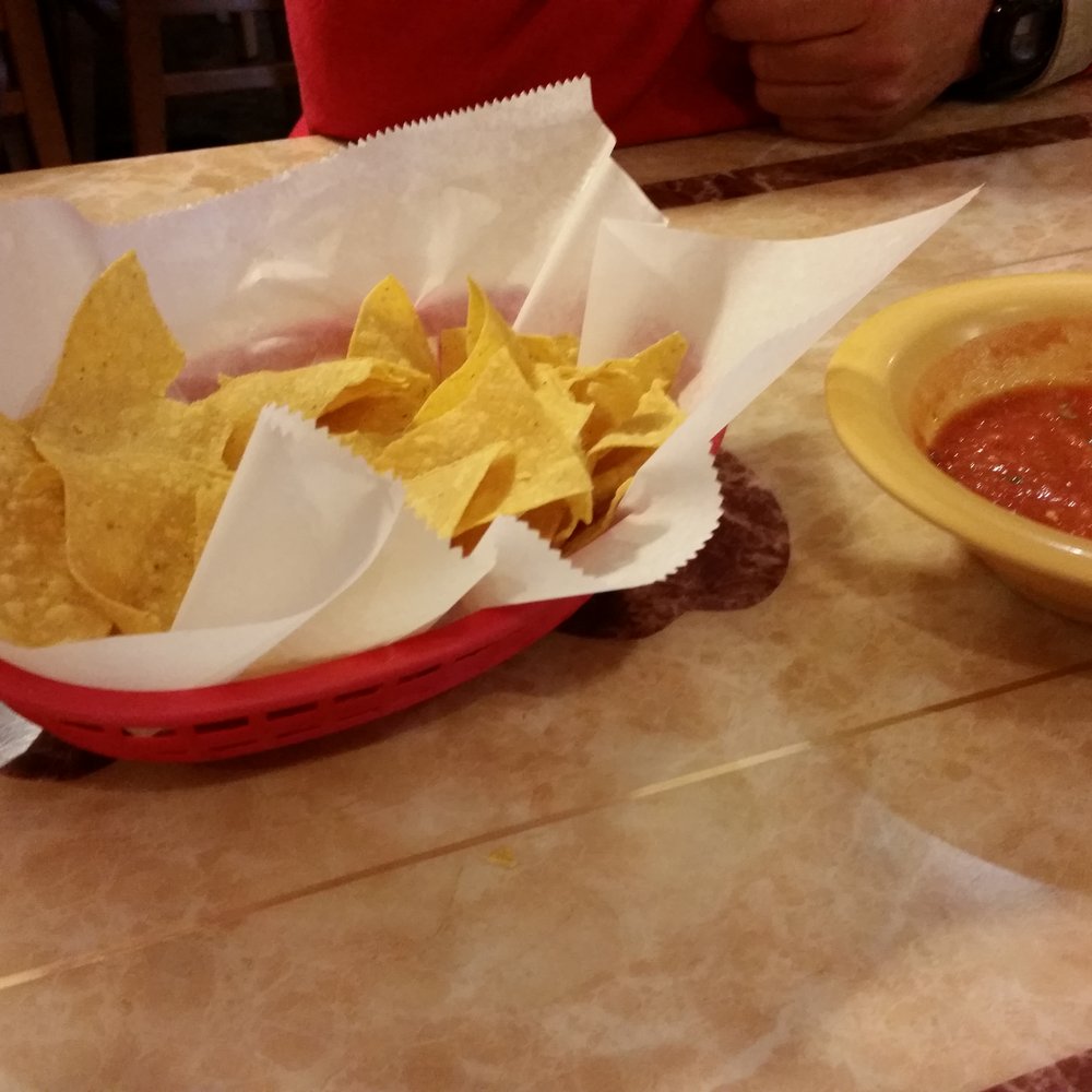 Tortilla chips and some mighty fine salsa. Tortilla chips and some mighty fine salsa.