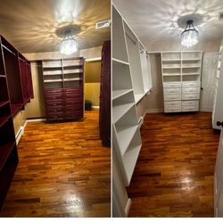 ProPainters and Gutters - Before and after closet painting