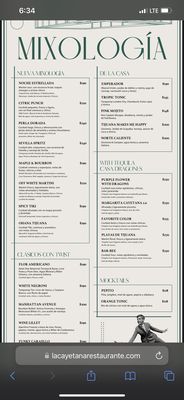 Menu photo 1 La Cayetana Tijuana, BCN
