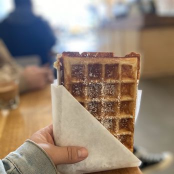 The Mill - Waffle in hand - Coffee & Tea Near Me - Sacramento, California