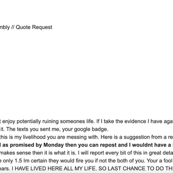Ikea Builder - Threats and offering refund for review removal - Furniture Assembly Near Me