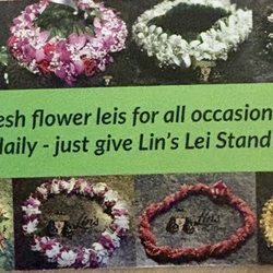 Lin's Lei Stand - Business card