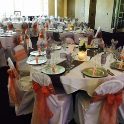 Elegant Events Enterprise - Paradise Valley Golf Course Wedding Reception #paradisevalleygolfcourse #weddingreception #orangeandsilver #fairfield