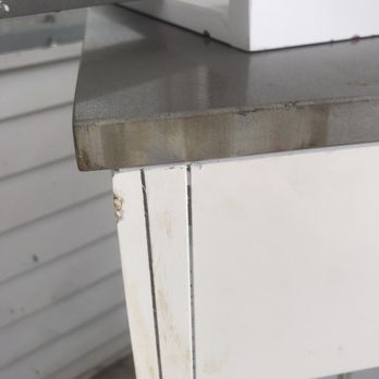J. Benzie Plumbing - The back of the vanity as he returned it to us. - Plumbing Near Me