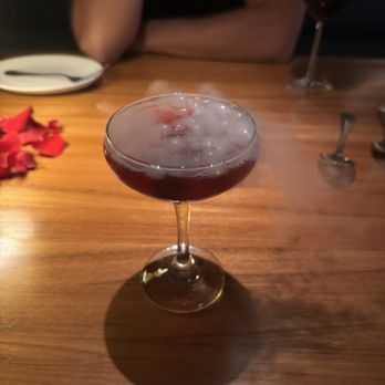 Ocean Prime Sarasota - Berries and bubbles cocktail - Seafood Near Me - Sarasota, Florida