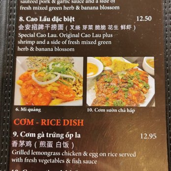 Hoi An Cafe - Menu - June, 2020 - Vietnamese Near Me - Vancouver, British Columbia
