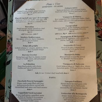Pane e Vino - Menu - Italian Near Me - Miami Beach, Florida Pane e Vino - Menu - Italian Near Me - Miami Beach, Florida
